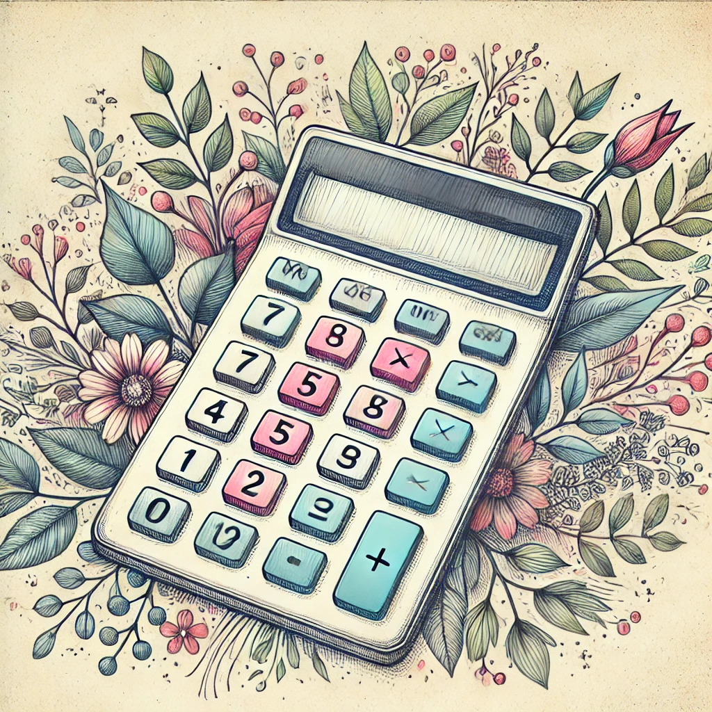 Taschenrechner im Vintage Stil